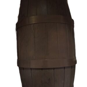 Rustic Brown Donkey Kong Barrel Decor